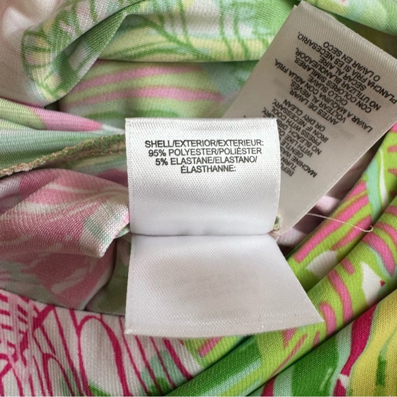 Pappagallo Tropical Green and Pink Mini Dress Size M - Picture 6 of 6